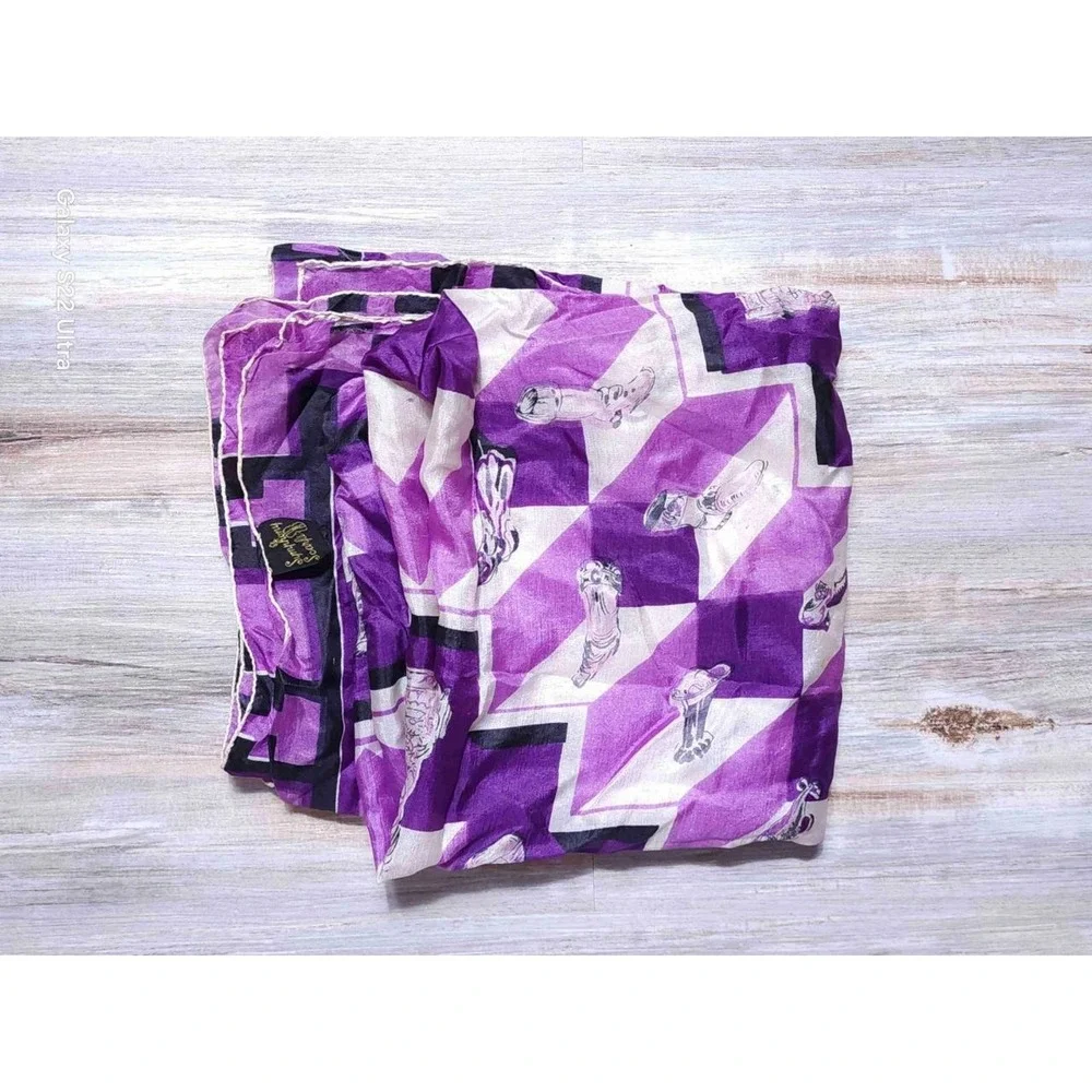 Vintage Symphony Scarfs Colorful Purple Graphic‎ Lightweight Unisex Scarf